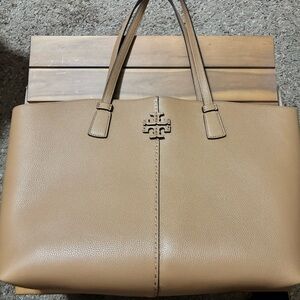 Tory Burch Beige Leather Tote